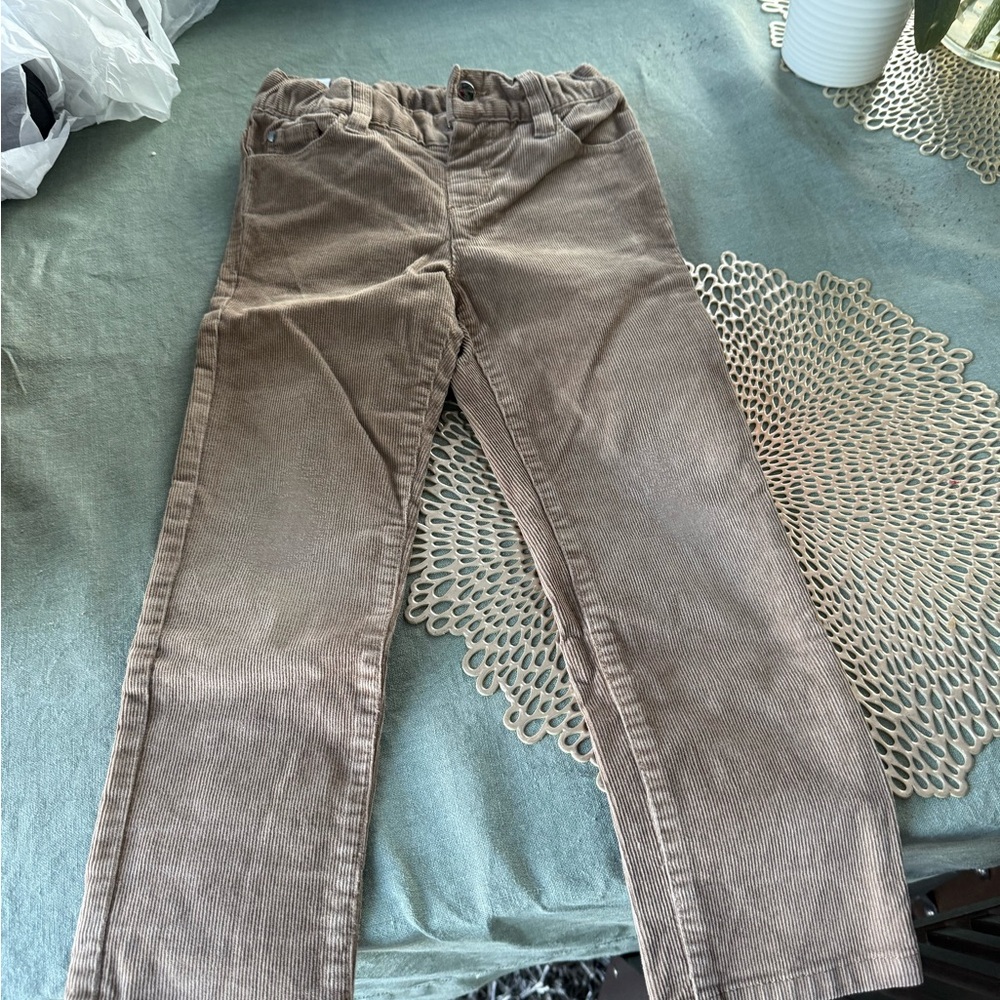 Jacadi Tan Corduroy  velvet Trousers